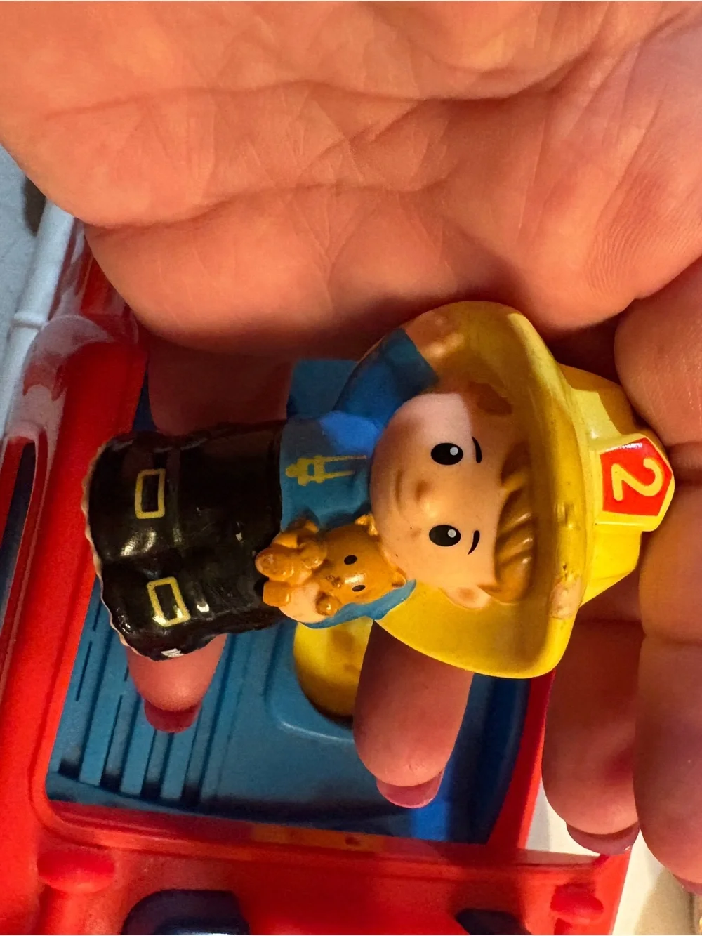 Fisher-Price Blue Airplane and Yellow School Bus Fire truck